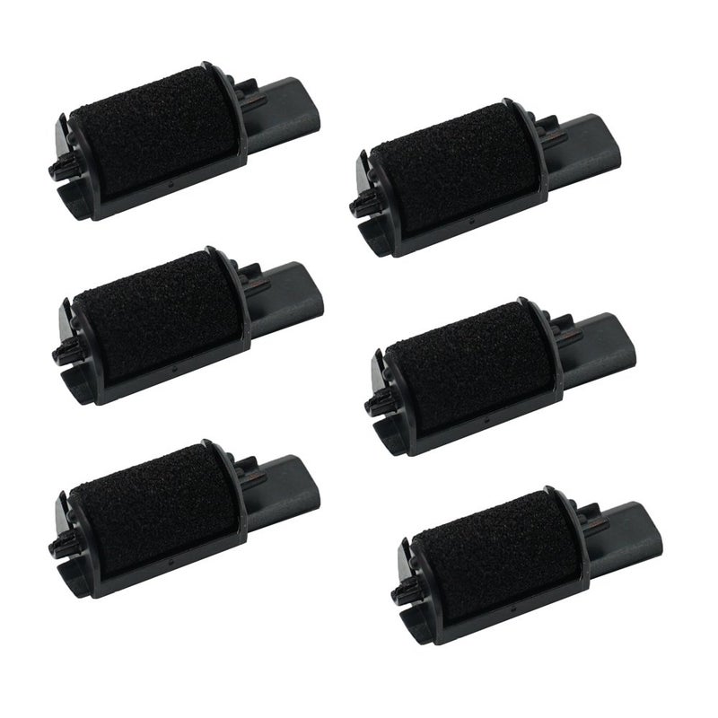 Printerfield IR-40 Ink Roller (6 Pack) Compatible Calculator Printer Ribbon for Casio, Sharp, Epson, Aurora, Monroe, and More â€“ Black Ink Replacement - Image 1